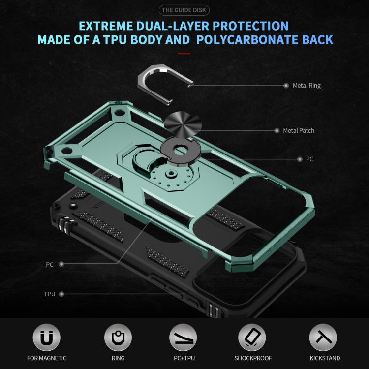 For iPhone 17 Pro Max Shockproof TPU Hybrid PC Phone Case with Holder