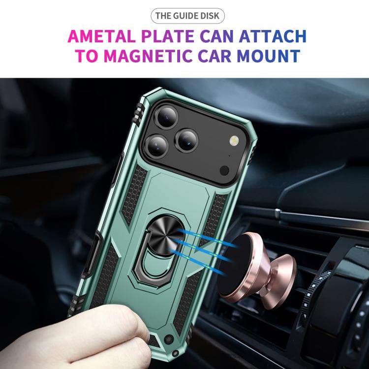 For iPhone 17 Pro Max Shockproof TPU Hybrid PC Phone Case with Holder