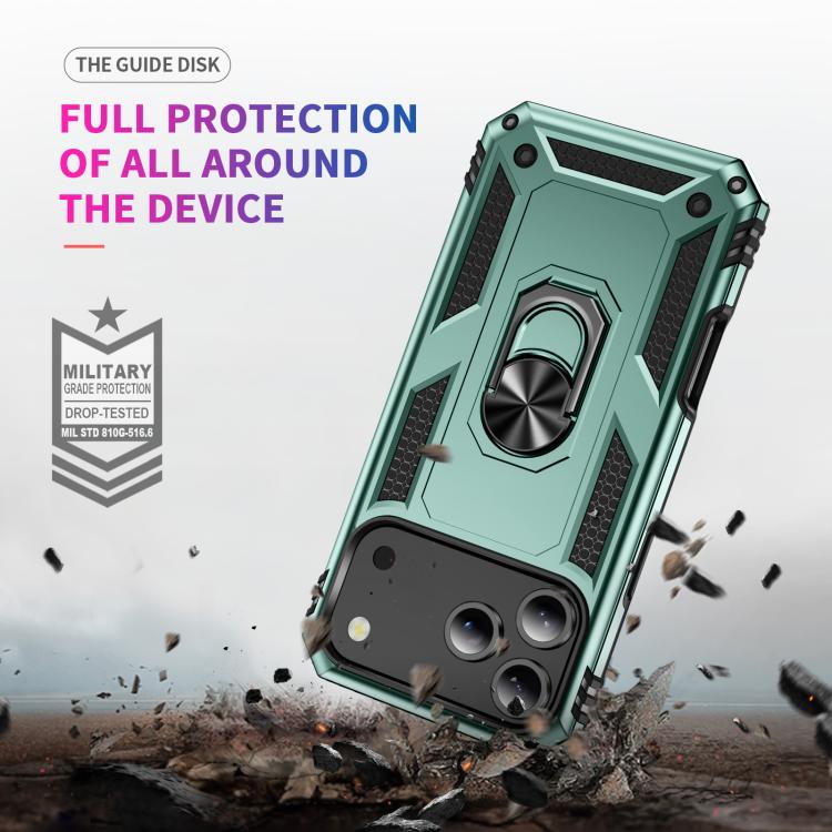 For iPhone 17 Pro Max Shockproof TPU Hybrid PC Phone Case with Holder