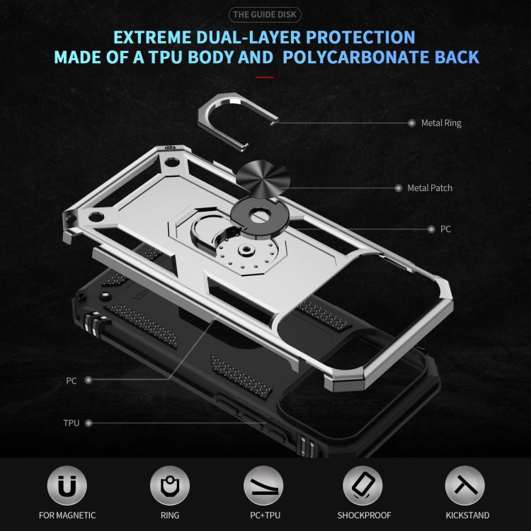 For iPhone 17 Pro Max Shockproof TPU Hybrid PC Phone Case with Holder