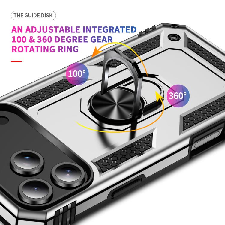 For iPhone 17 Pro Max Shockproof TPU Hybrid PC Phone Case with Holder