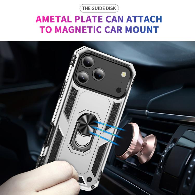 For iPhone 17 Pro Max Shockproof TPU Hybrid PC Phone Case with Holder
