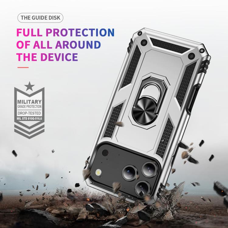 For iPhone 17 Pro Max Shockproof TPU Hybrid PC Phone Case with Holder