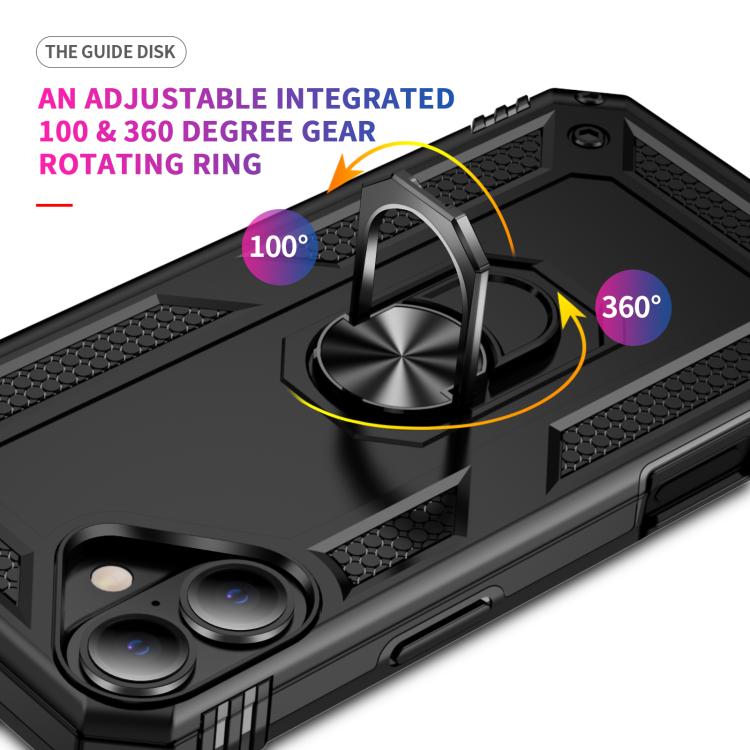 For iPhone 17 Shockproof TPU Hybrid PC Phone Case with Holder