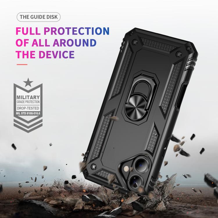 For iPhone 17 Shockproof TPU Hybrid PC Phone Case with Holder