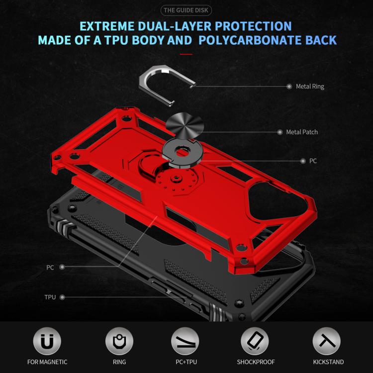 For iPhone 17 Shockproof TPU Hybrid PC Phone Case with Holder