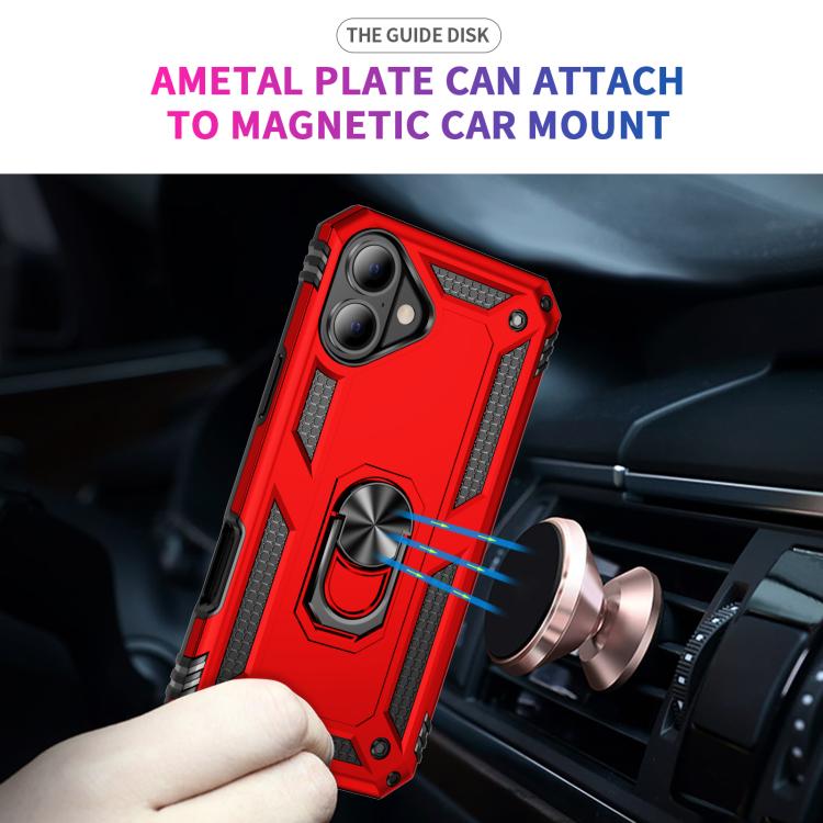 For iPhone 17 Shockproof TPU Hybrid PC Phone Case with Holder