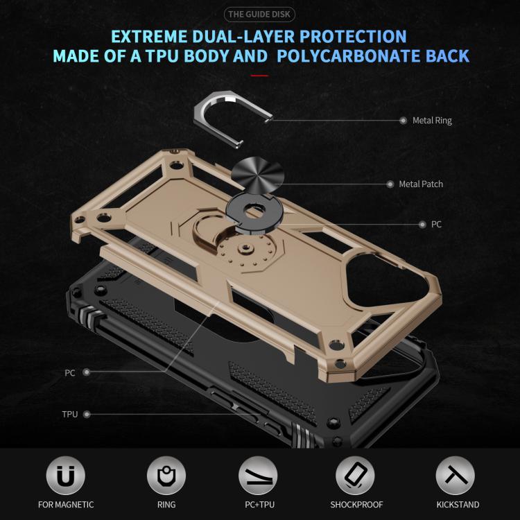 For iPhone 17 Shockproof TPU Hybrid PC Phone Case with Holder