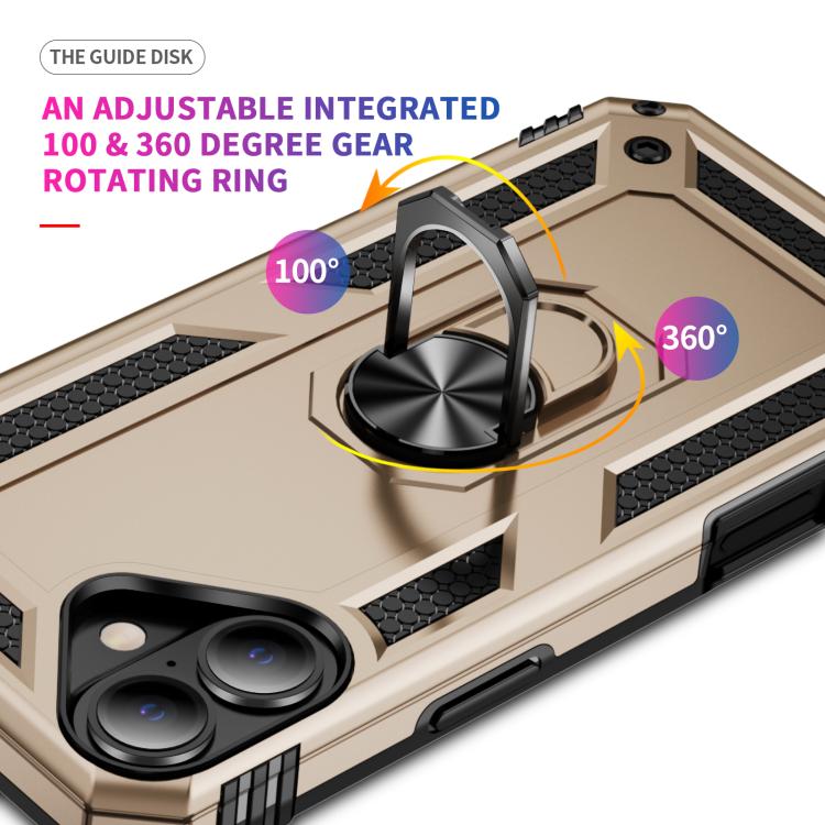 For iPhone 17 Shockproof TPU Hybrid PC Phone Case with Holder