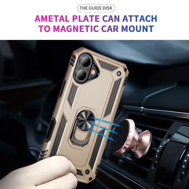 For iPhone 17 Shockproof TPU Hybrid PC Phone Case with Holder