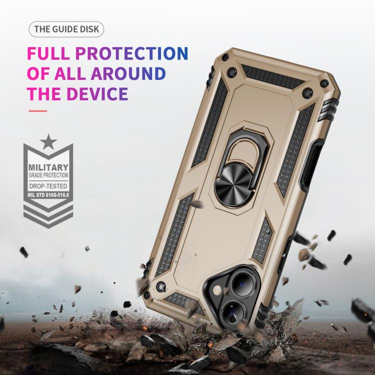 For iPhone 17 Shockproof TPU Hybrid PC Phone Case with Holder