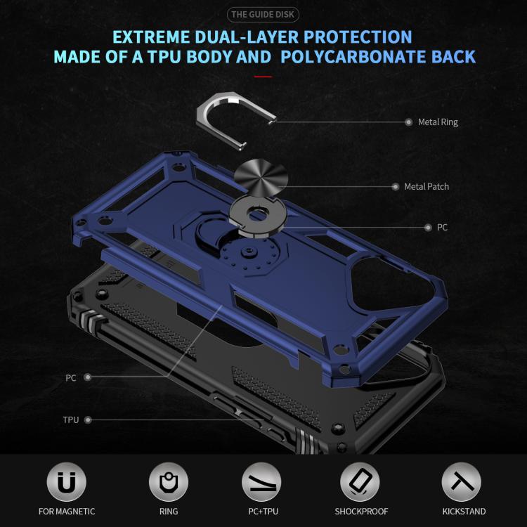 For iPhone 17 Shockproof TPU Hybrid PC Phone Case with Holder