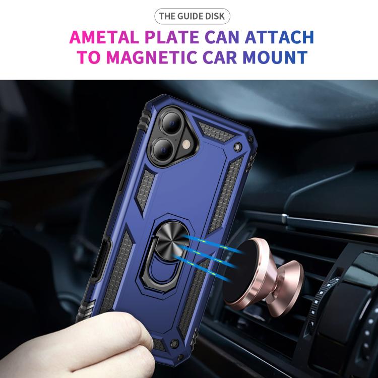 For iPhone 17 Shockproof TPU Hybrid PC Phone Case with Holder