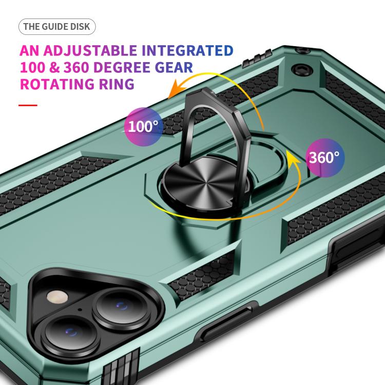 For iPhone 17 Shockproof TPU Hybrid PC Phone Case with Holder