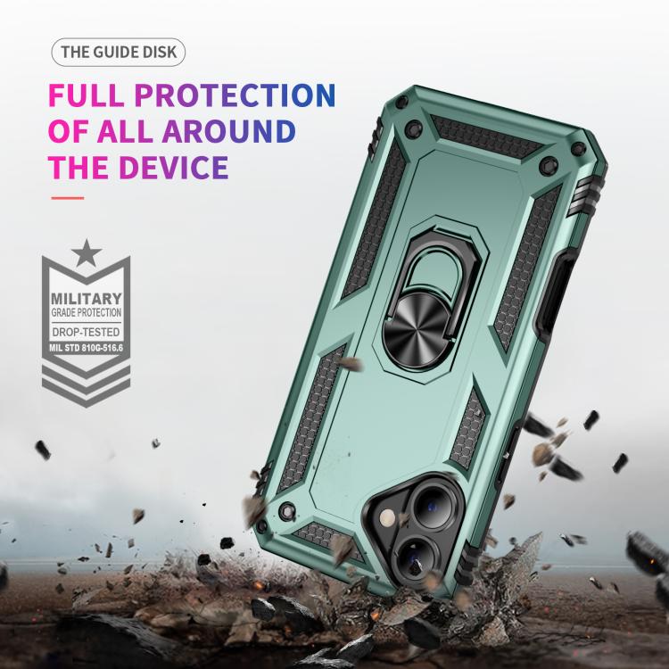 For iPhone 17 Shockproof TPU Hybrid PC Phone Case with Holder
