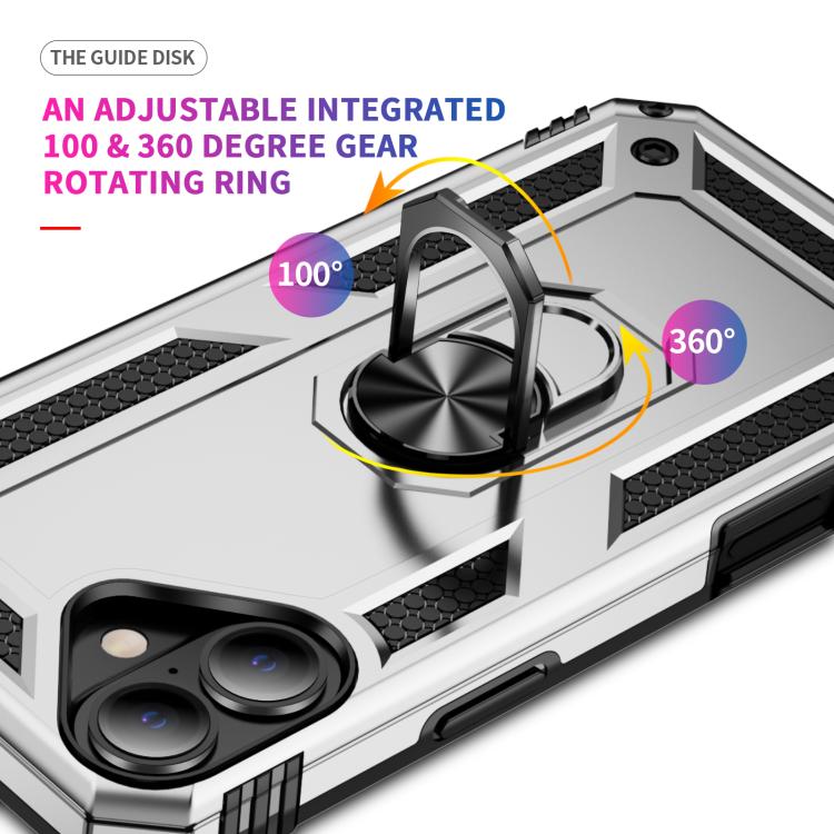 For iPhone 17 Shockproof TPU Hybrid PC Phone Case with Holder