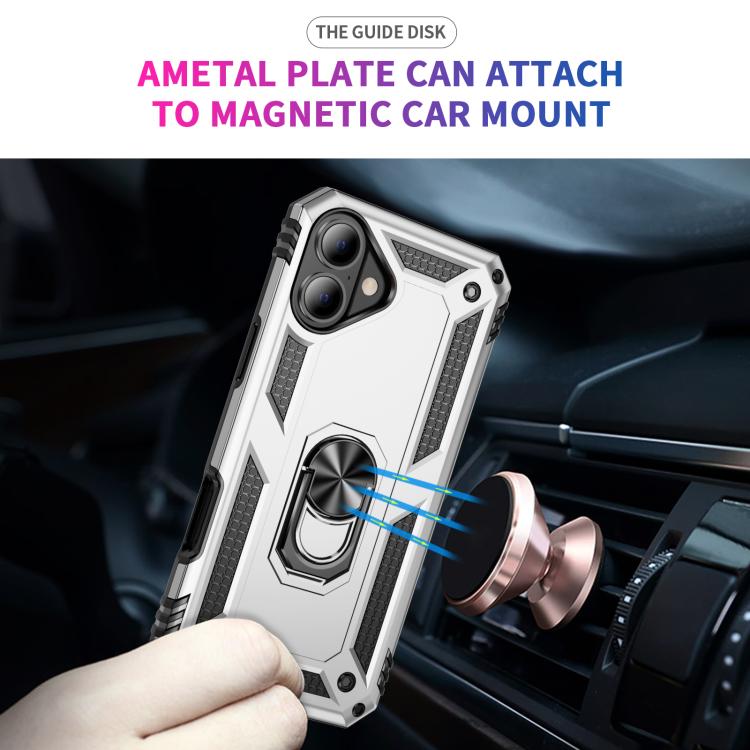 For iPhone 17 Shockproof TPU Hybrid PC Phone Case with Holder