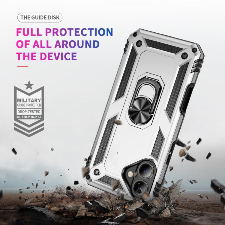 For iPhone 17 Shockproof TPU Hybrid PC Phone Case with Holder