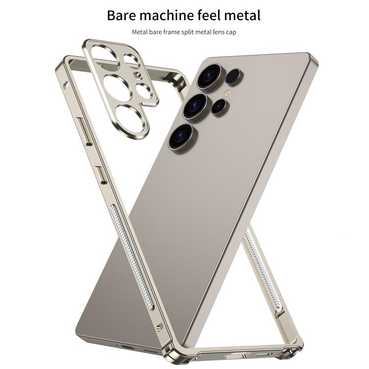 For Samsung Galaxy S25 Ultra 5G Metal Frame Heat Dissipation Phone Case with Camera Guard Ring