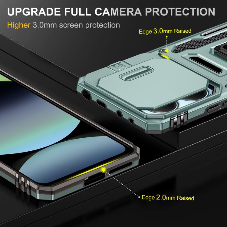 For Redmi Note 14 5G / 4G  163.25mm Armor PC Hybrid TPU Camera Shield Phone Case