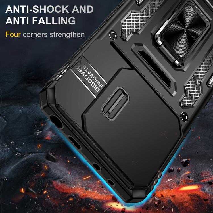For Redmi Note 14 5G / 4G  163.25mm Armor PC Hybrid TPU Camera Shield Phone Case
