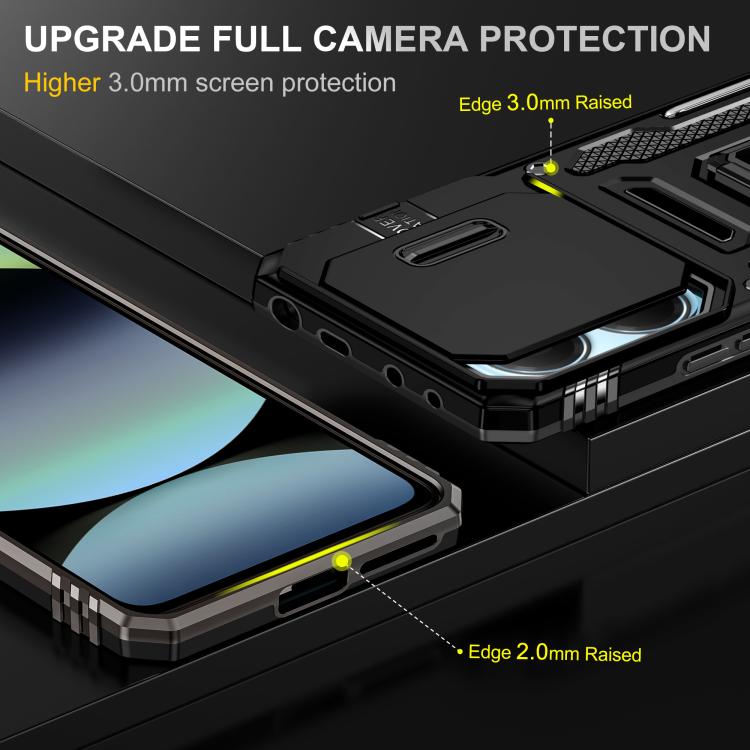 For Redmi Note 14 5G / 4G  163.25mm Armor PC Hybrid TPU Camera Shield Phone Case