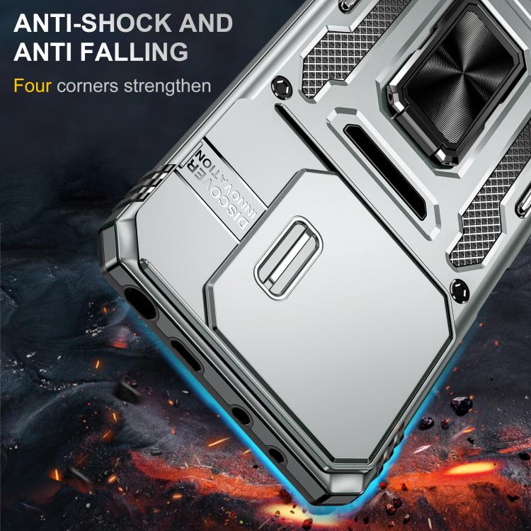 For Redmi Note 14 5G / 4G  163.25mm Armor PC Hybrid TPU Camera Shield Phone Case
