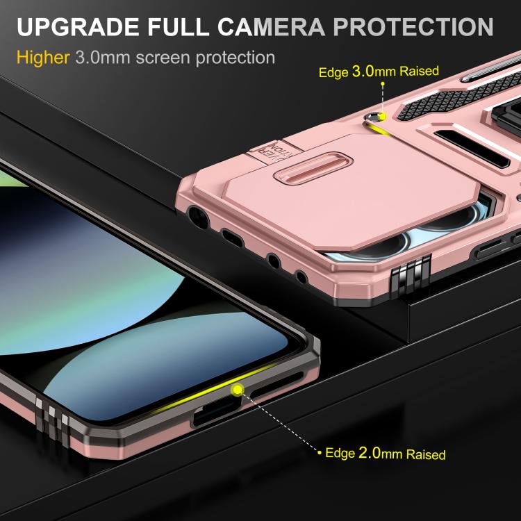 For Redmi Note 14 5G / 4G  163.25mm Armor PC Hybrid TPU Camera Shield Phone Case