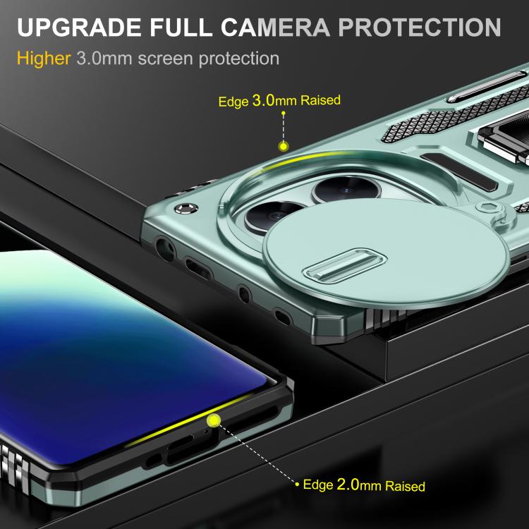 For Redmi Note 14 Pro 5G / 4G Armor PC Hybrid TPU Camera Shield Phone Case