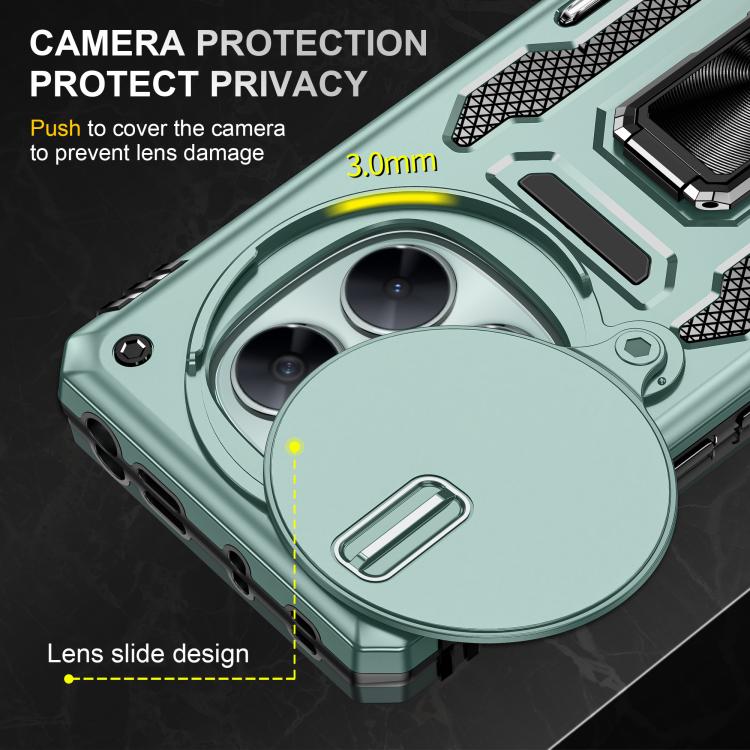 For Redmi Note 14 Pro 5G / 4G Armor PC Hybrid TPU Camera Shield Phone Case