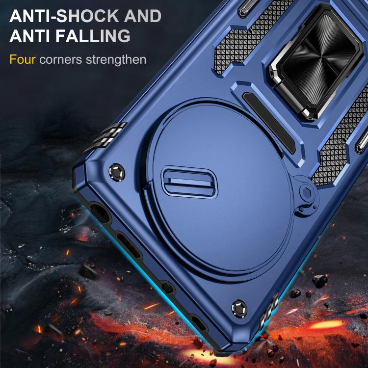 For Redmi Note 14 Pro 5G / 4G Armor PC Hybrid TPU Camera Shield Phone Case