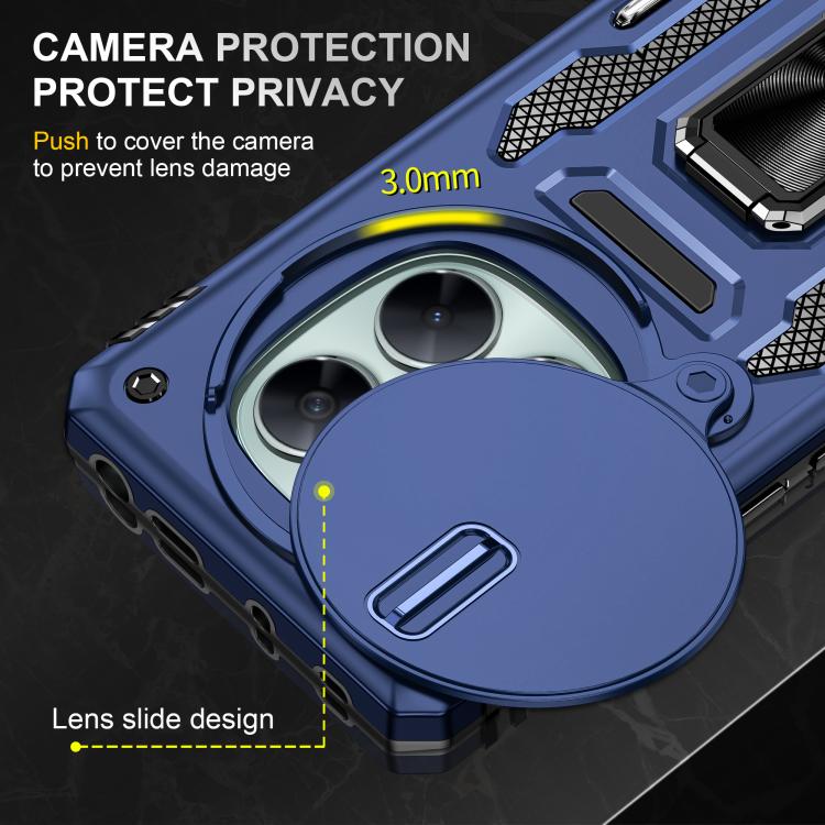 For Redmi Note 14 Pro 5G / 4G Armor PC Hybrid TPU Camera Shield Phone Case