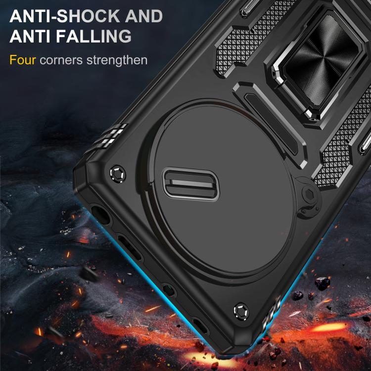 For Redmi Note 14 Pro 5G / 4G Armor PC Hybrid TPU Camera Shield Phone Case