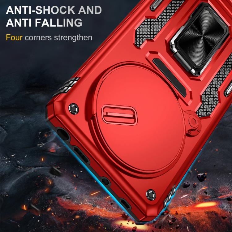 For Redmi Note 14 Pro 5G / 4G Armor PC Hybrid TPU Camera Shield Phone Case