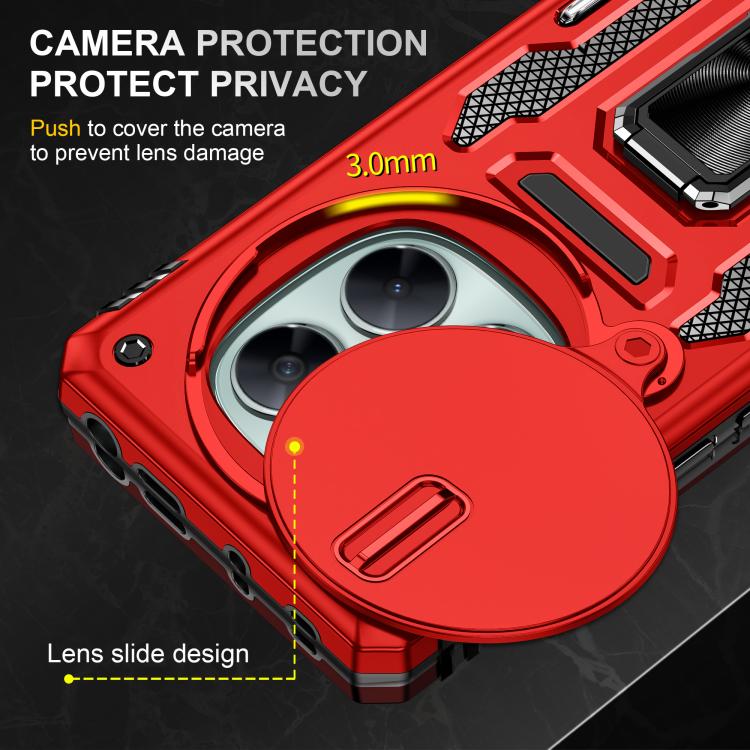 For Redmi Note 14 Pro 5G / 4G Armor PC Hybrid TPU Camera Shield Phone Case