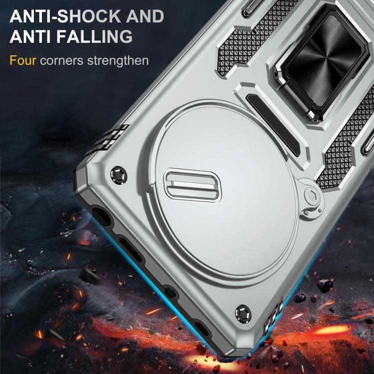 For Redmi Note 14 Pro 5G / 4G Armor PC Hybrid TPU Camera Shield Phone Case