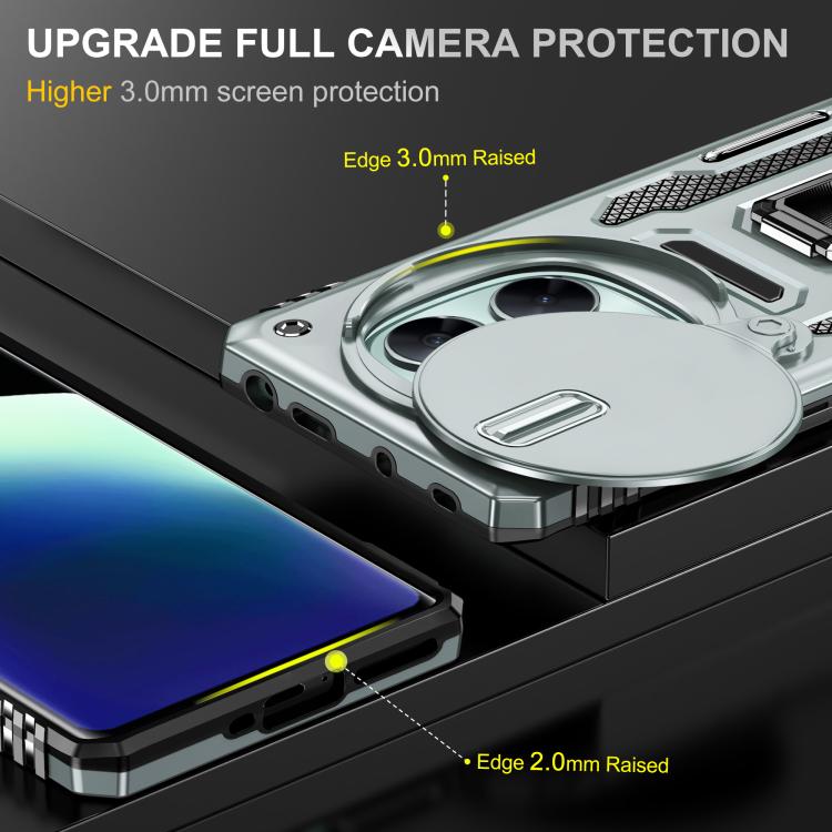 For Redmi Note 14 Pro 5G / 4G Armor PC Hybrid TPU Camera Shield Phone Case