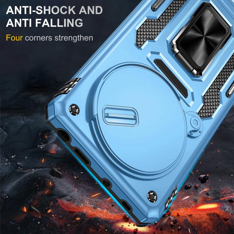 For Redmi Note 14 Pro 5G / 4G Armor PC Hybrid TPU Camera Shield Phone Case