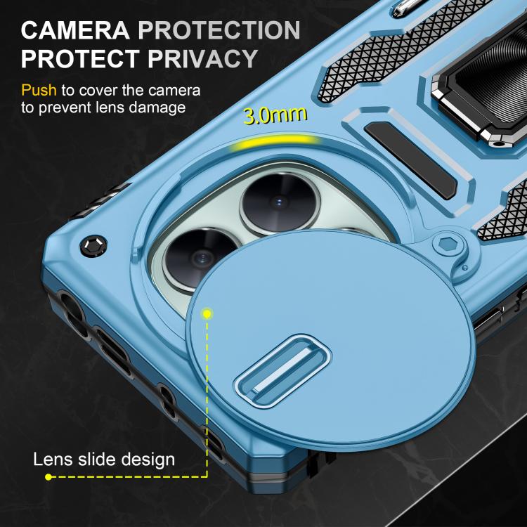 For Redmi Note 14 Pro 5G / 4G Armor PC Hybrid TPU Camera Shield Phone Case