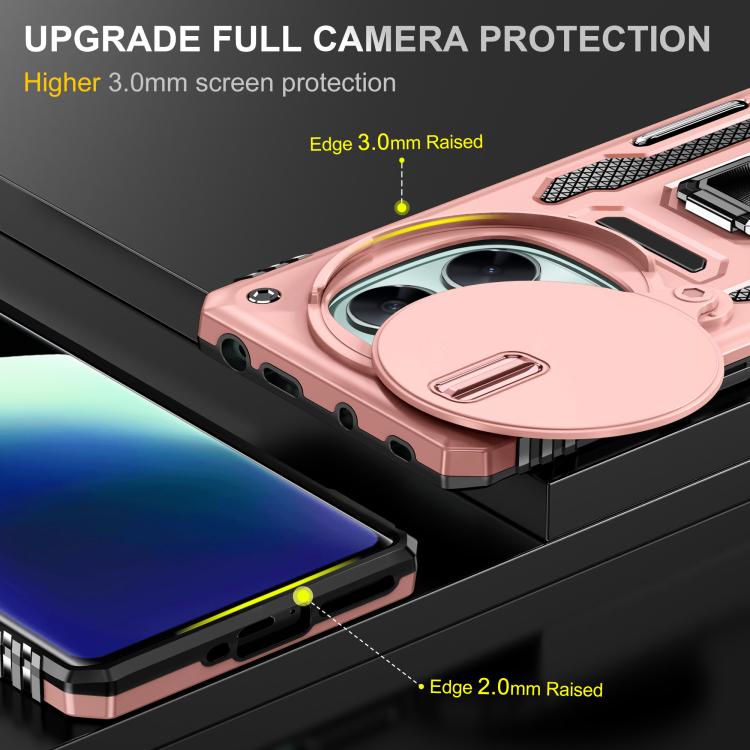 For Redmi Note 14 Pro 5G / 4G Armor PC Hybrid TPU Camera Shield Phone Case