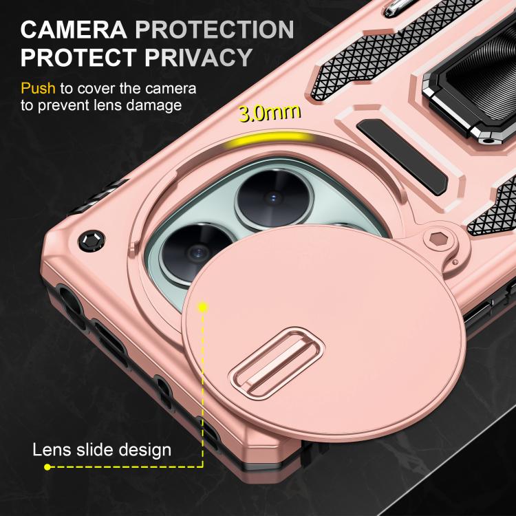 For Redmi Note 14 Pro 5G / 4G Armor PC Hybrid TPU Camera Shield Phone Case
