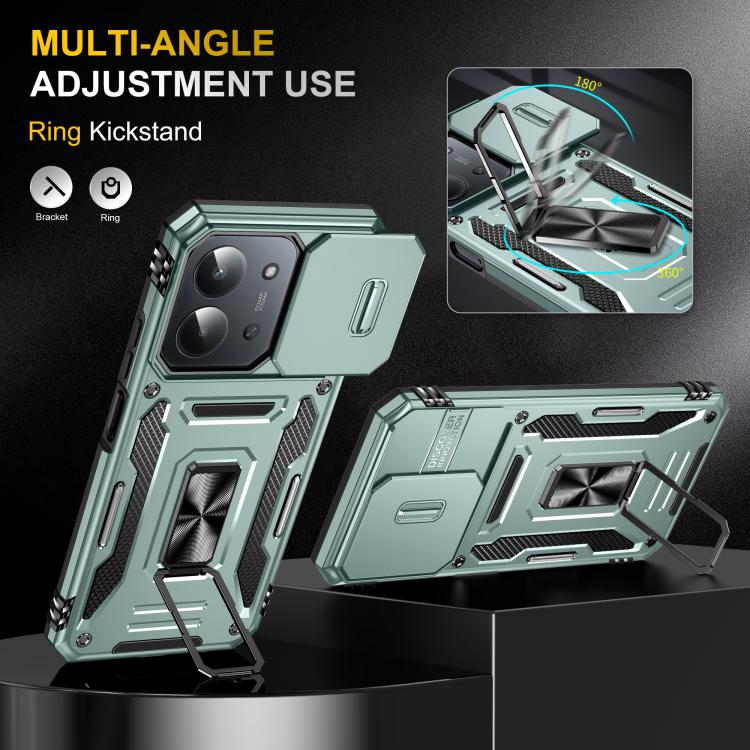 For Redmi 15C 5G / 4G Global 171mm Armor PC Hybrid TPU Camera Shield Phone Case