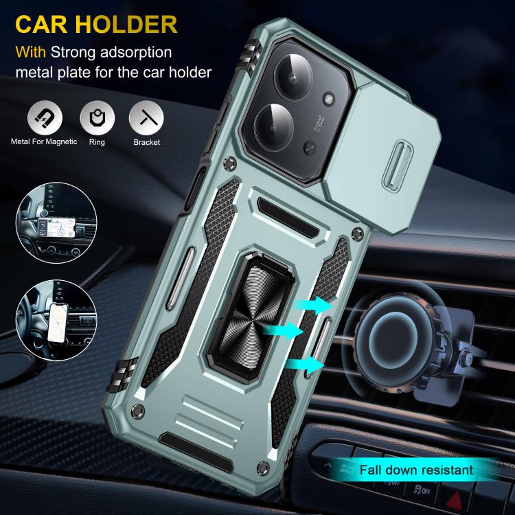 For Redmi 15C 5G / 4G Global 171mm Armor PC Hybrid TPU Camera Shield Phone Case