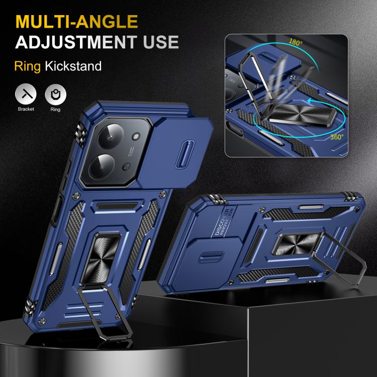 For Redmi 15C 5G / 4G Global 171mm Armor PC Hybrid TPU Camera Shield Phone Case