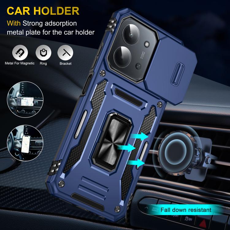 For Redmi 15C 5G / 4G Global 171mm Armor PC Hybrid TPU Camera Shield Phone Case