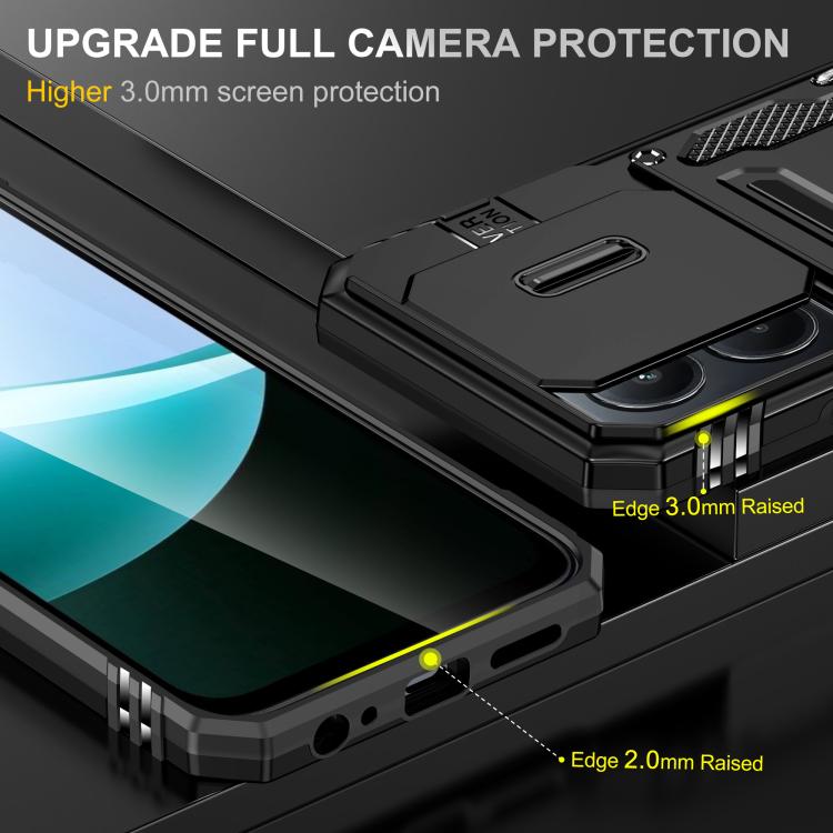 For Redmi 15C 5G / 4G Global 171mm Armor PC Hybrid TPU Camera Shield Phone Case