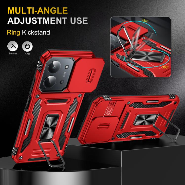 For Redmi 15C 5G / 4G Global 171mm Armor PC Hybrid TPU Camera Shield Phone Case