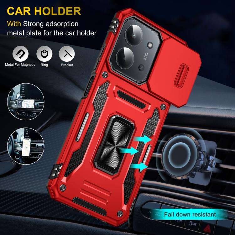 For Redmi 15C 5G / 4G Global 171mm Armor PC Hybrid TPU Camera Shield Phone Case
