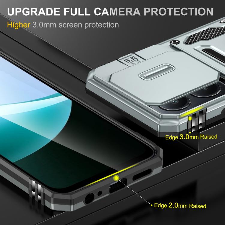 For Redmi 15C 5G / 4G Global 171mm Armor PC Hybrid TPU Camera Shield Phone Case