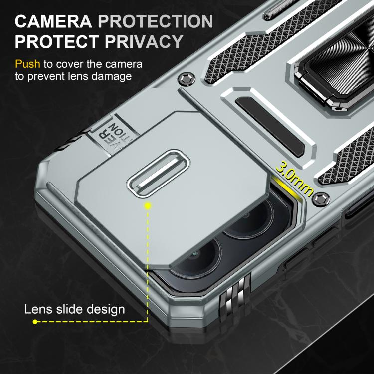 For Redmi 15C 5G / 4G Global 171mm Armor PC Hybrid TPU Camera Shield Phone Case
